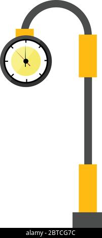 Orologio stradale, illustrazione, vettore su sfondo bianco Illustrazione Vettoriale