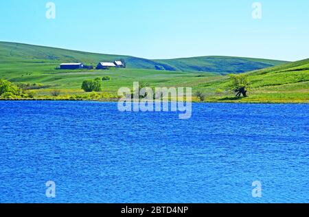 La Godivelle lago inferiore, Cezallier altopiano, Puy-de-Dome, Auvergne, Massiccio-Centrale, Francia Foto Stock