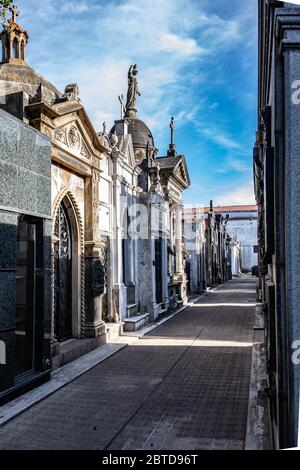 Tombe a Recoleta elementare a Buenos Aires, Argentina Foto Stock