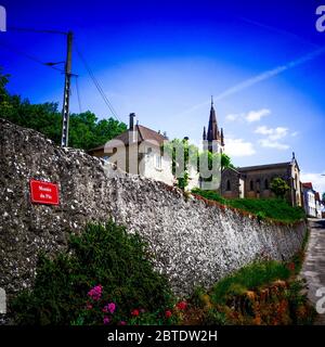 Dizimieu, vista alterd digitale, Isère, Francia Foto Stock