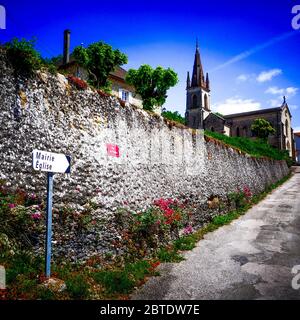 Dizimieu, vista alterd digitale, Isère, Francia Foto Stock