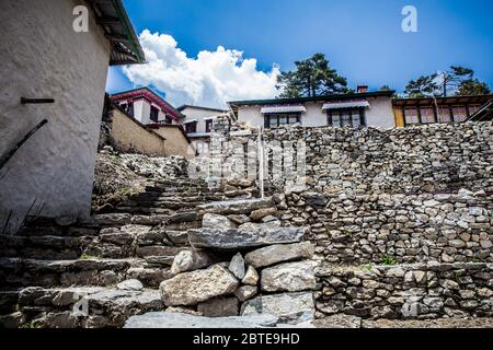 Campo Base Everest Trek Foto Stock