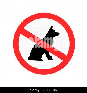 non entrare con il simbolo del segno dei cani Illustrazione Vettoriale