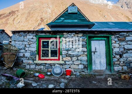 Campo Base Everest Trek Foto Stock