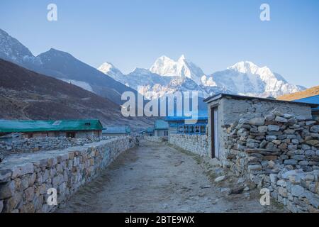 Campo Base Everest Trek Foto Stock