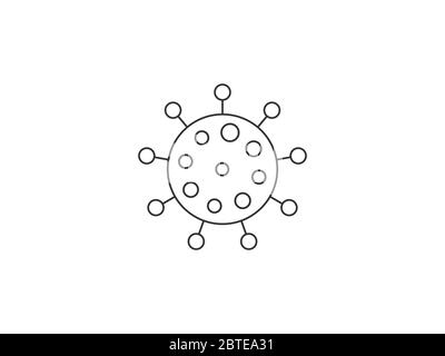 Virus, malattia, icona influenza. Illustrazione vettoriale, design piatto. Illustrazione Vettoriale