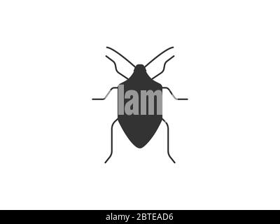 Animale, bug, icona di insetto. Illustrazione vettoriale, design piatto. Illustrazione Vettoriale