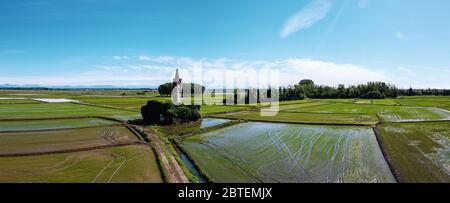 Scorci della campagna di Novara, Novara, Piemonte, Italia Foto Stock