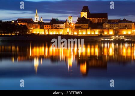 Vista di Torun. Polonia Foto Stock