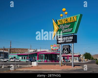 Kingman, 23 MAGGIO 2020 - segno del centro Vistor Foto Stock