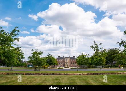 Vista della residenza Palladiana Archerfield House, East Lothian, Scozia, Regno Unito Foto Stock