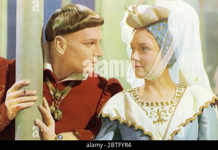 LAURENCE OLIVIER e RENEE ASHERSON in HENRY V 1944 il regista LAURENCE OLIVIER suonano la musica William Shakespeare William Walton Two Cities Films / Eagle - Lion Distributors Ltd Foto Stock