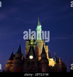 Castle, Disneyworld, Orlando, Florida, Stati Uniti Foto Stock