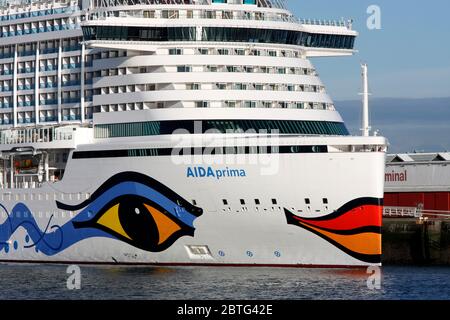 Aida prima, nave da crociera, le Havre, Normandia, Francia Foto Stock