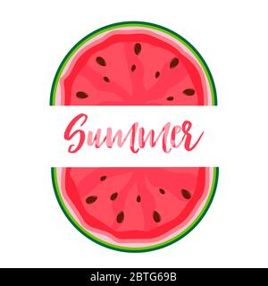 Cocomero Estate sfondo Illustrazione vettoriale Illustrazione Vettoriale