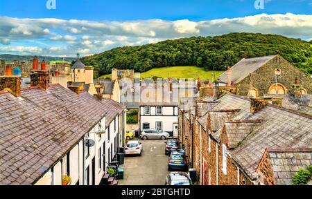 Paesaggio urbano di Conwy in Galles, Regno Unito Foto Stock