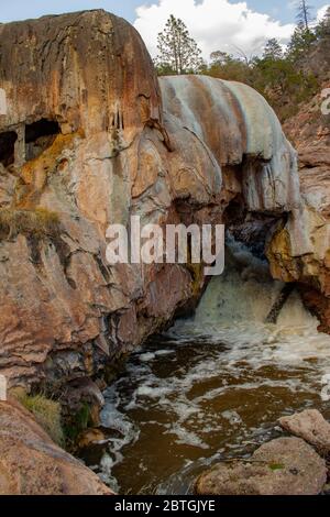 Soda Dam Hot Springs a Jemez Springs, New Mexico Foto Stock