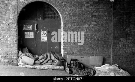 Austerità sulle strade di Brighton Regno Unito senzatetto capitol Foto Stock