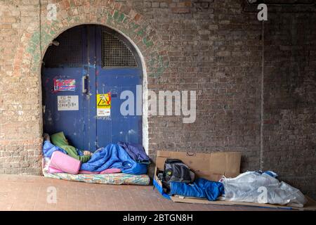 Austerità sulle strade di Brighton Regno Unito senzatetto capitol Foto Stock