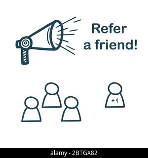 Social media, fai amicizia. Illustrazione vettoriale in stile carino Illustrazione Vettoriale