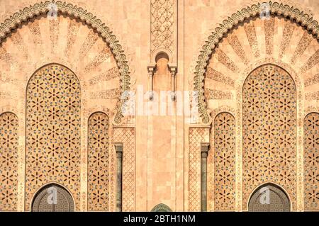 Moschea di Hassan II, immagine HDR ad alta risoluzione Foto Stock