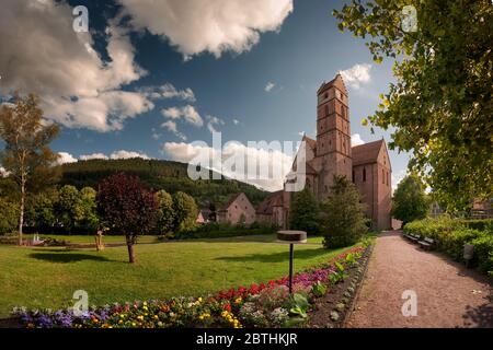 Alpirsbach monastero chiesa, Foresta Nera, Germania Foto Stock