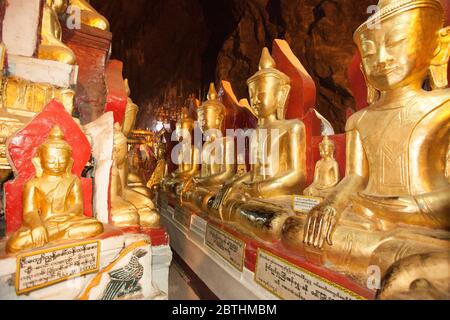 Pindaya, villaggio di Pindaya, stato di Shan, Myanmar, Asia Foto Stock