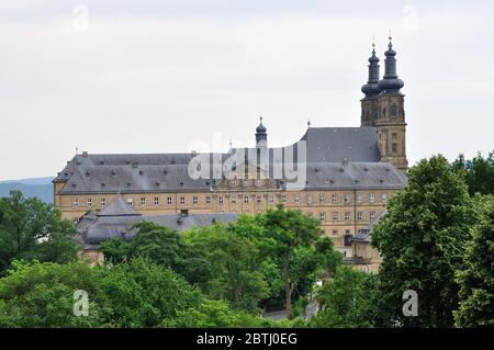 Blick auf das Kloster Banz in Bayern nahe Bad Staffelstein Foto Stock