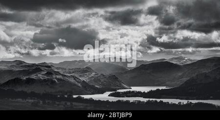 Tempeste di primavera nel Lake District, Inghilterra Foto Stock