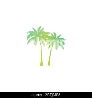 Silhouette Palm design neon illustrazione vettoriale Illustrazione Vettoriale