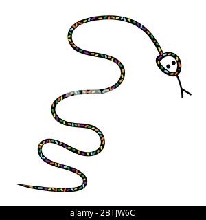 illustrazione vettoriale silhouette serpente Illustrazione Vettoriale