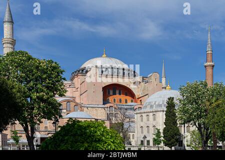 Santa Sofia, Santa Sofia, Ayasofia, simbolo storico di Istanbul, Turchia. Foto Stock