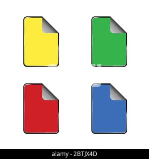 adesivi immagine vettoriale a colori Illustrazione Vettoriale