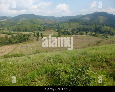 Impressione di un bellissimo tour di trekking intorno a Chiang Rai Foto Stock