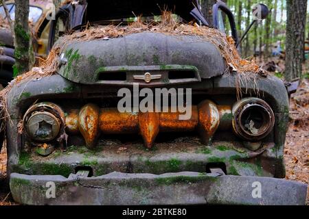 A nord-ovest di Atlanta, c'è un posto chiamato Old Car City. Fotografi da tutto il mondo vengono a questo lotto di 34 acri pieno di vecchio, vintage e. Foto Stock