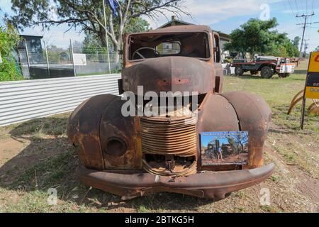 Daly Waters camion di spedizione di posta e grog originale, territorio del Nord, NT, Australia Foto Stock