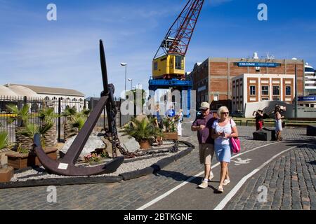 Monumento alla corazzata di Graf Spee nel porto commerciale di Montevideo, Uruguay, Sud America Foto Stock