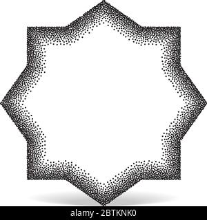 Figura vettoriale effetto stiple forma geometrica Illustrazione Vettoriale