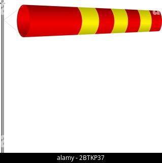 Illustrazione di Windsock Wind Indicator Vector Illustrazione Vettoriale