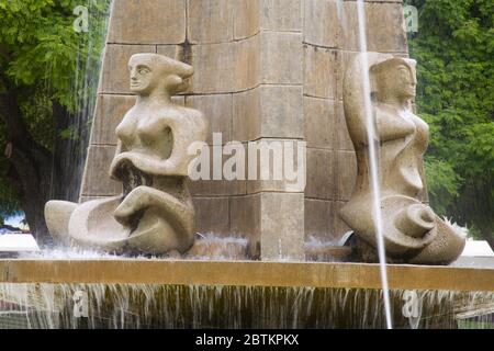 Fontana di Plaza de Armas, Città coloniale di la Serena, Regione Norte Chico, Cile, Sud America Foto Stock