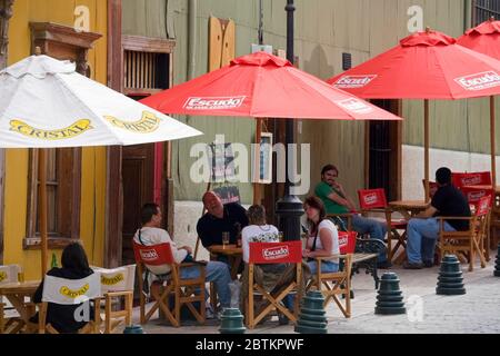 El Bar murale in inglese il quarto di porta di Coquimbo, Norte Chico Regione, Cile, Sud America Foto Stock