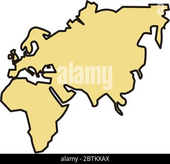 antichi continenti mappa icona isolata Illustrazione Vettoriale