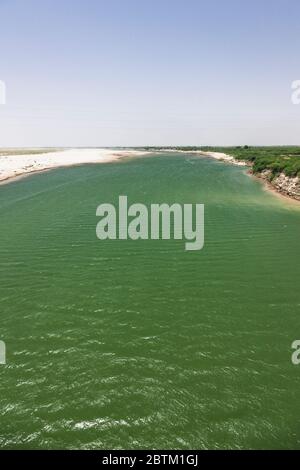 Bacino inferiore del fiume Indo vicino Thatta, Thatta, provincia di Sindh, Pakistan, Asia meridionale, Asia Foto Stock