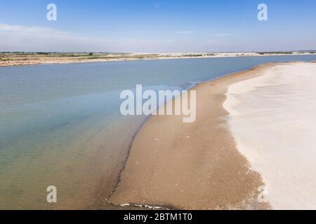 Bacino inferiore del fiume Indo vicino Thatta, Thatta, provincia di Sindh, Pakistan, Asia meridionale, Asia Foto Stock