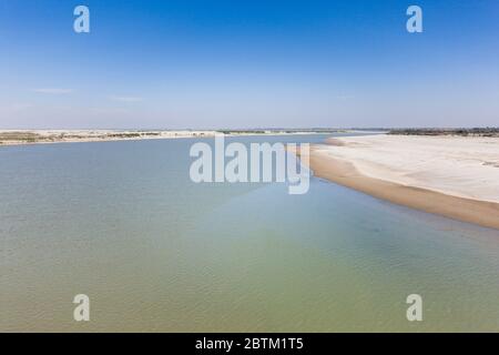 Bacino inferiore del fiume Indo vicino Thatta, Thatta, provincia di Sindh, Pakistan, Asia meridionale, Asia Foto Stock