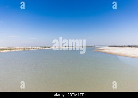 Bacino inferiore del fiume Indo vicino Thatta, Thatta, provincia di Sindh, Pakistan, Asia meridionale, Asia Foto Stock