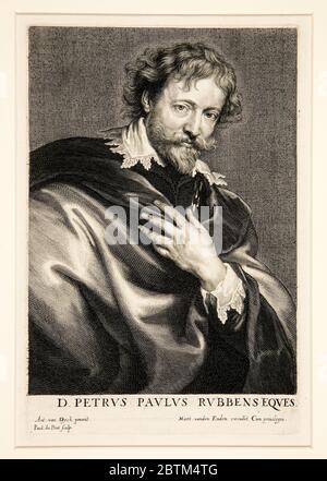 Peter Paul Rubens (1577-1640), ritratto di Paulus Pontius, dopo Van Dyck, prima del 1658 Foto Stock