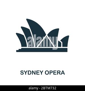 Icona dell'Opera di Sydney dalla collezione australia. Icona Simple Line Sydney Opera per modelli, web design e infografiche Illustrazione Vettoriale