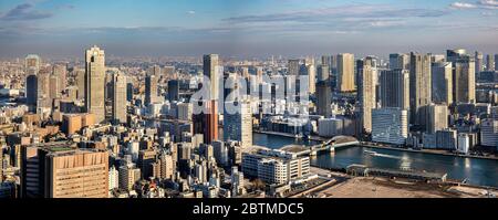 Giappone, Tokyo City, Chuo Ku Skyline Foto Stock