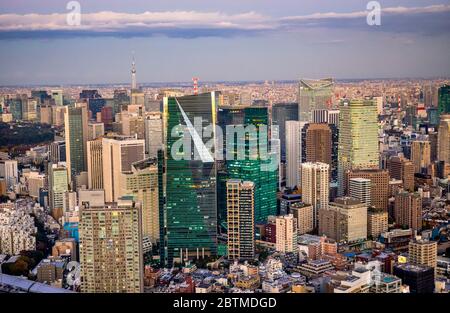 Giappone, Tokyo City, skyline di Minato Ku Foto Stock
